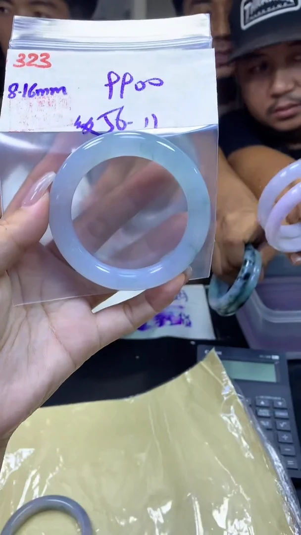 定制翡翠未镶嵌323手镯56纹+9900元+拍一发一