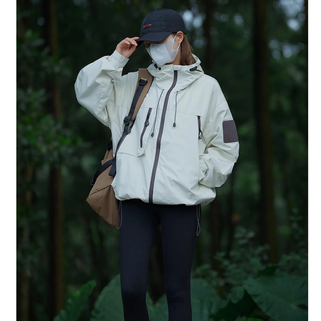 美式三防户外冲锋衣连帽机能夹克男士早秋防水防风登山服休闲外套