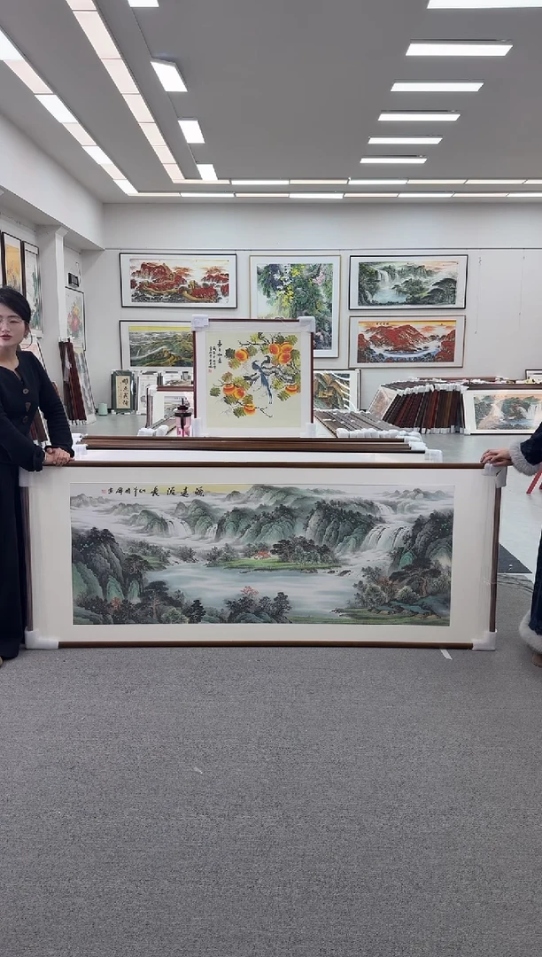 国画手绘现画   280*188   源远流长