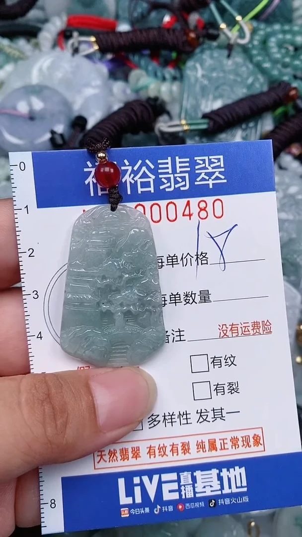 翡翠未镶嵌颈饰...0000480