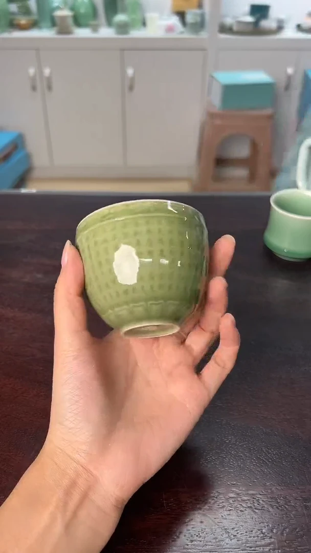 龙泉云间青瓷小米茶器