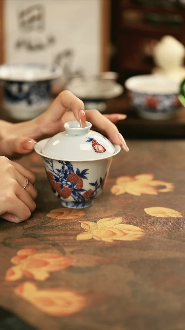陶瓷手工手绘茶器-26