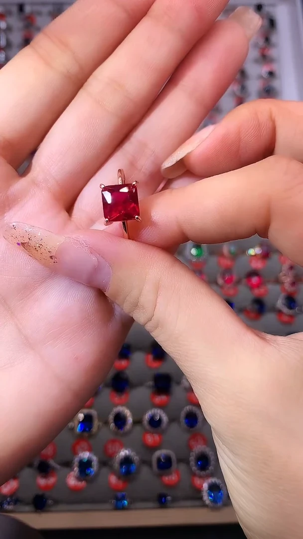 【闪购商品】红宝石戒指银S925镶嵌111111