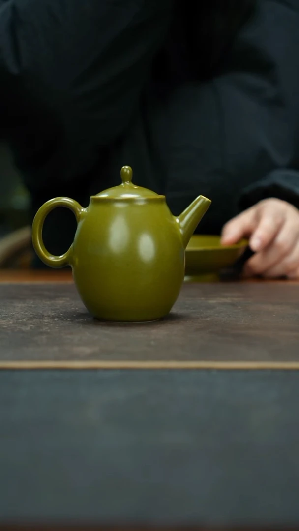 杯景德镇茶叶末龙蛋壶