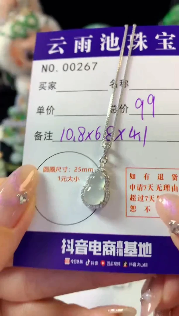 翡翠银S925镶嵌颈饰翡翠