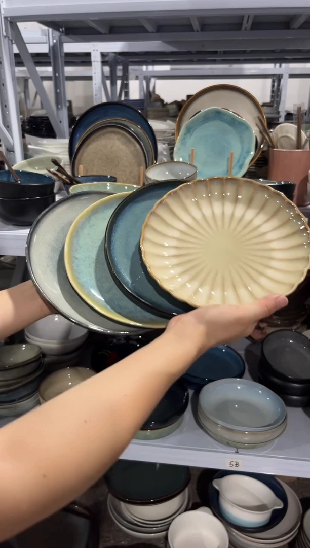 陶瓷外贸尾货瑕疵满20包邮X4 小盘组合