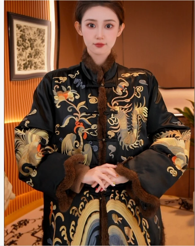 【龙凤呈祥】重工刺绣新中式老钱风2025d6780小美-大女王仓