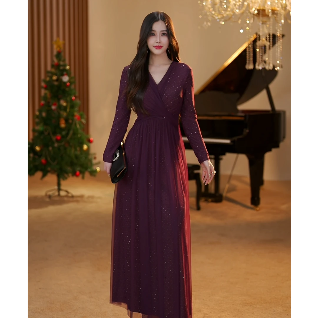 【JOSIE定制】潘多拉之星 法式优雅显瘦收腰气质连衣裙-YL20081