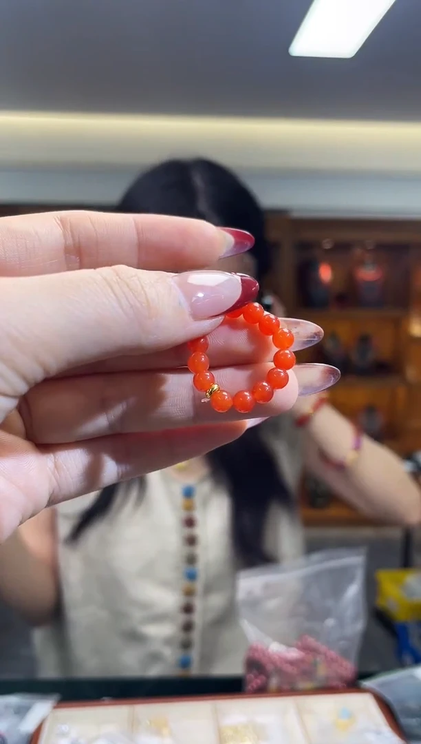 未镶嵌南红玛瑙戒指（多样性发一件）