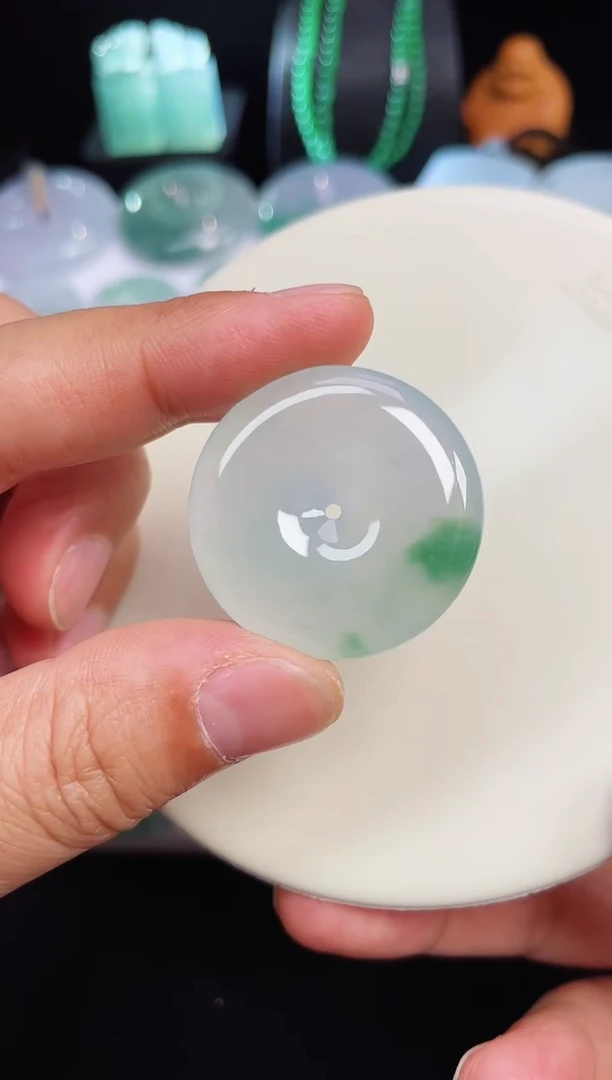 颈饰未镶嵌翡翠【17】平安扣 尺寸 31.9   6.5mm