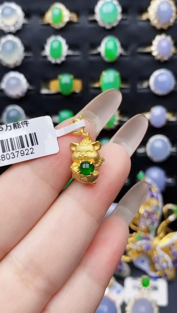 银S925镶嵌戒指翡翠2018