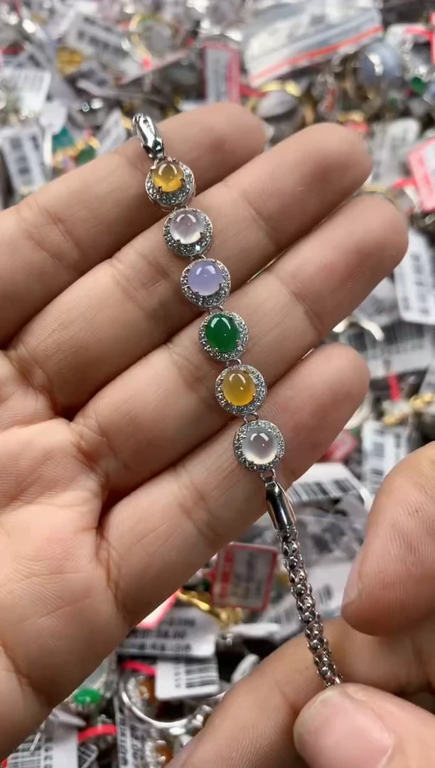 银S925镶嵌戒指翡翠555     1