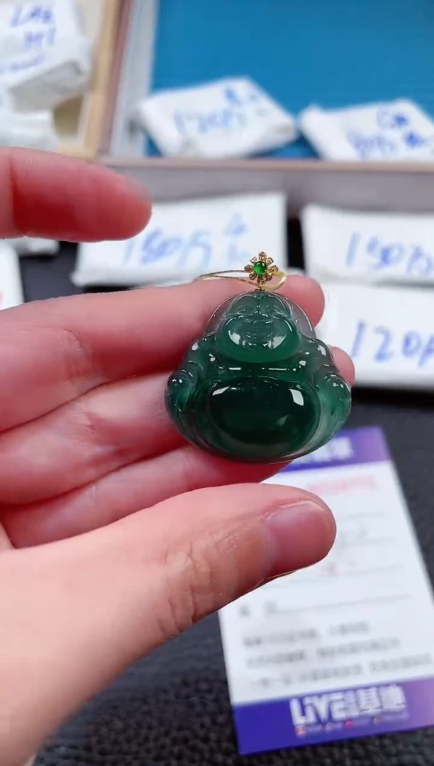 【闪购商品】翡翠颈饰18K金镶嵌00005772