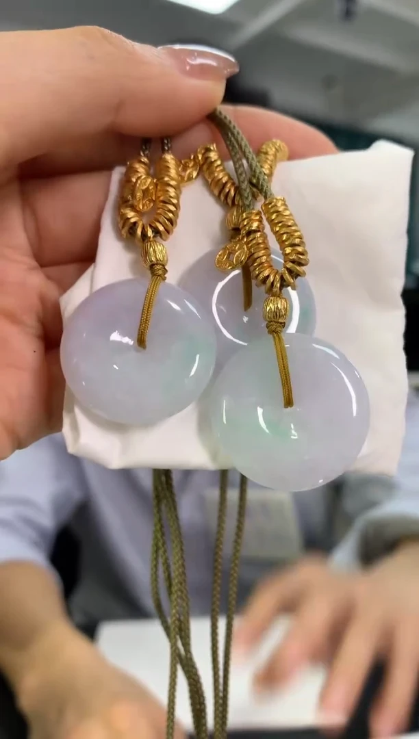 吊坠(不含链)未镶嵌翡翠平安扣多样性发货1件