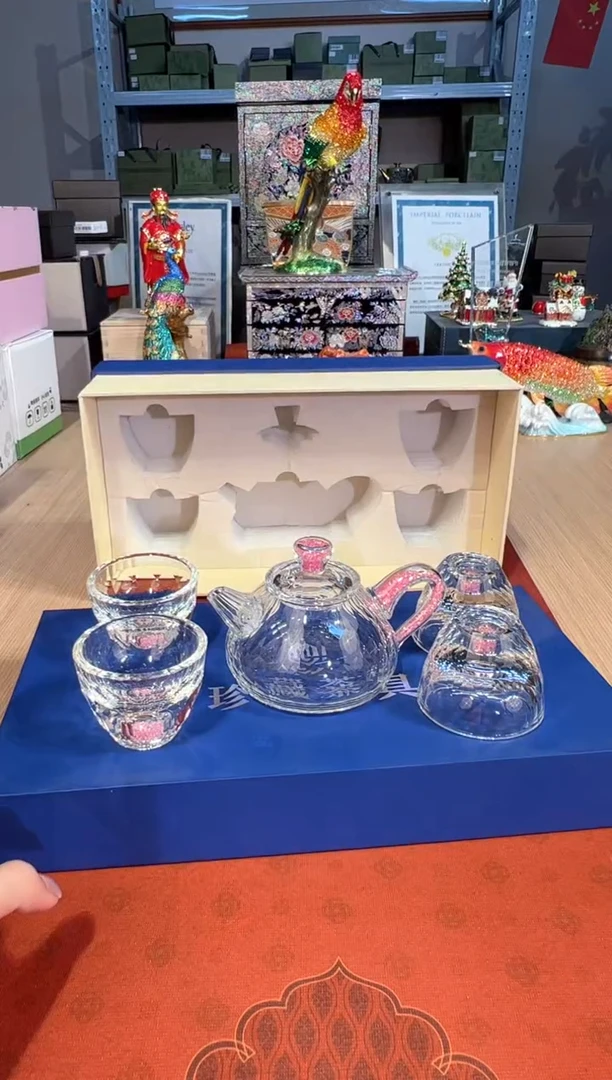 【闪购商品】杯73玺宴粉钻一壶四杯