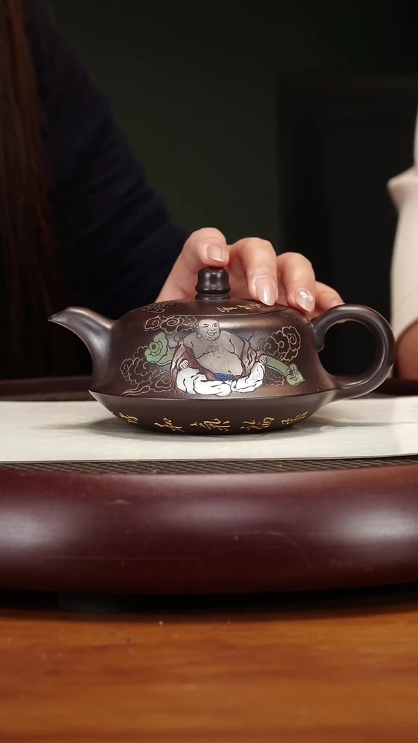 茶壶紫砂73WZG柱础紫罗兰300cc