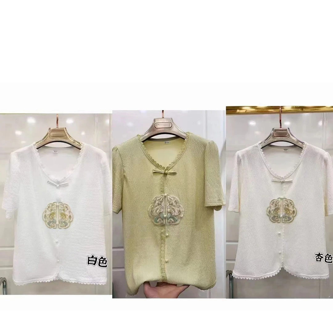 60款国风中式休闲泡泡短袖（剪标款）