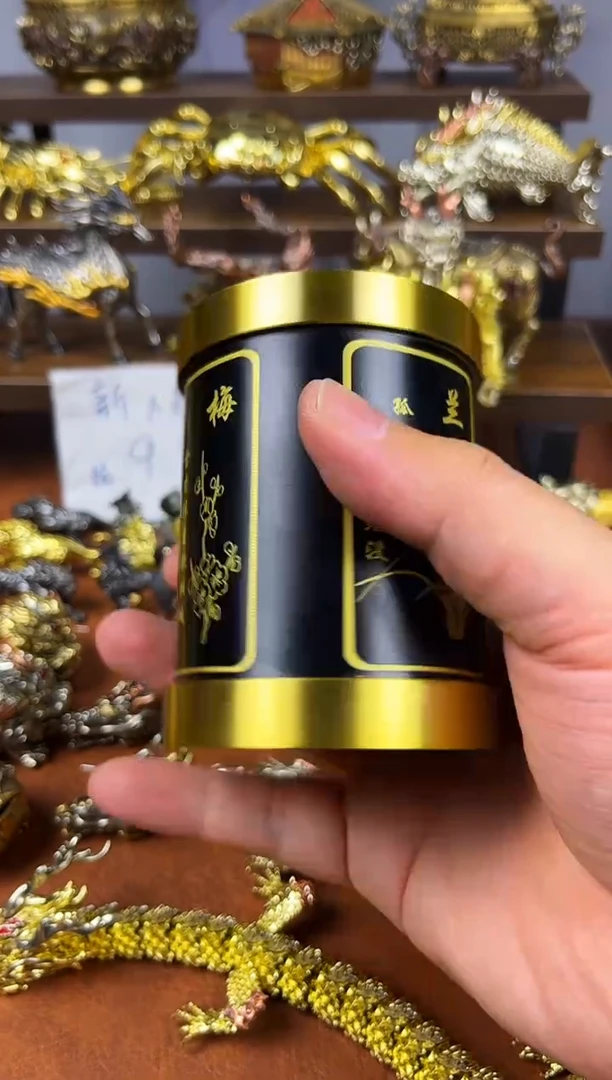笔筒黄铜摆件铜器