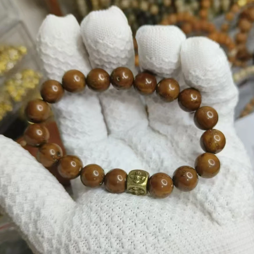 正圆紫金鼠精挑单圈手串带配珠