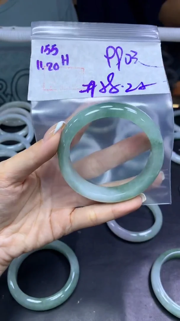 未镶嵌定制翡翠155手镯58.2纹+990元+拍一发一