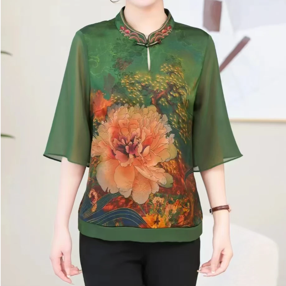 中老年人妈妈装小衫夏季900-1000号