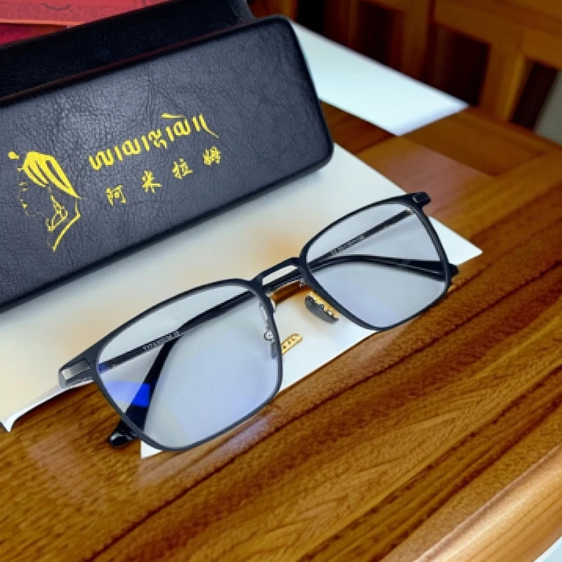 阿米拉姆铝镁钛方形眼镜变色防蓝光防紫外线  防蓝光  树脂镜片