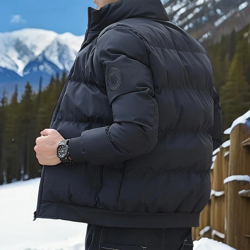 男士运动短款棉服防寒耐刮外套男棉衣时尚立领保暖棉袄高级感冬装