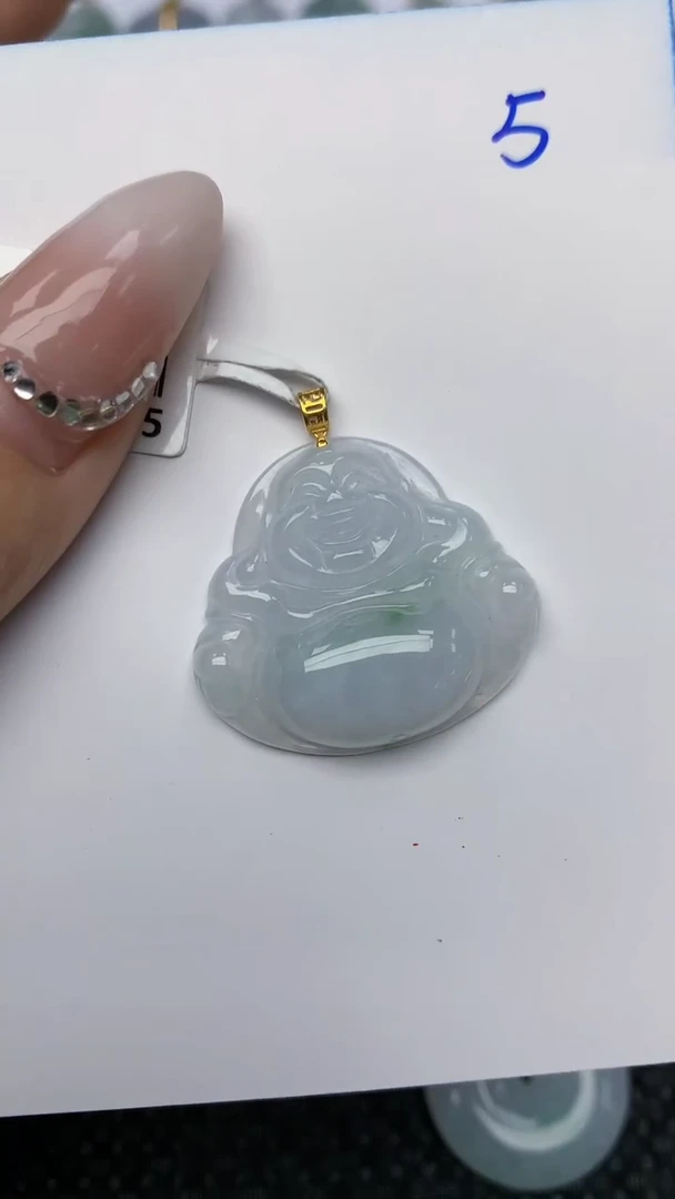 【闪购商品】翡翠颈饰18K金镶嵌天然翡翠A货