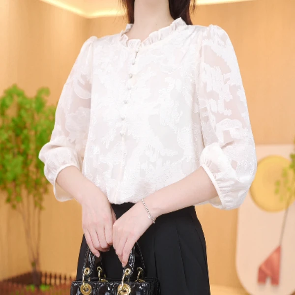 敬亭2025新款新中式国风设计感气质小衫M430欢欢