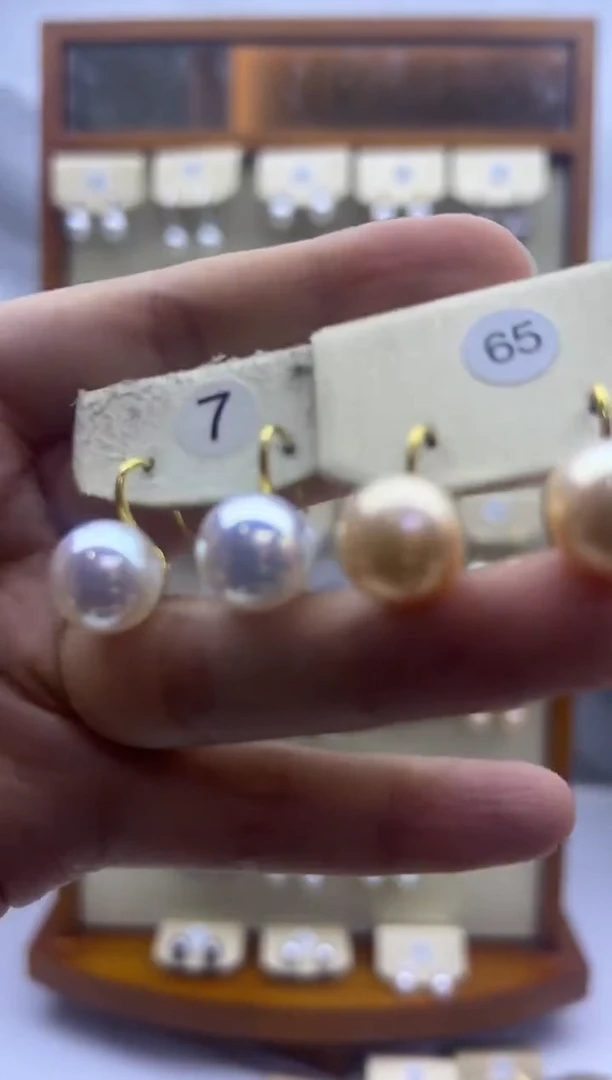 未镶嵌耳饰淡水珍珠7+65