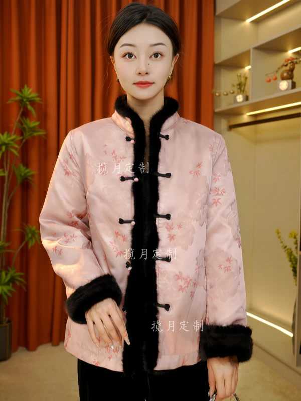 【云衣】2025新款女装上衣新中式唐装外套中国风时尚双面冬季