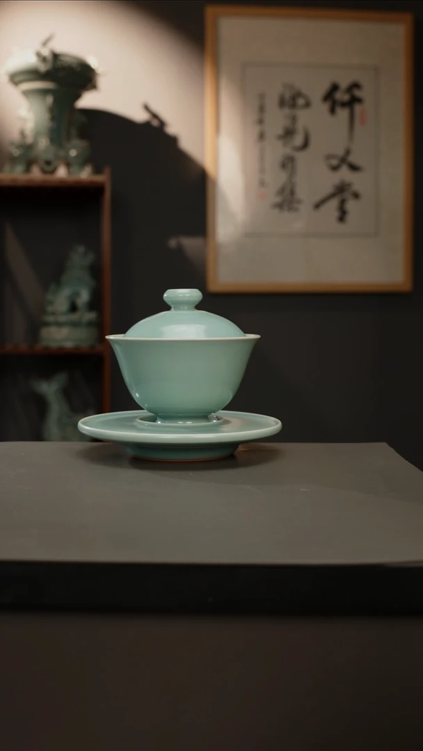 【闪购商品】杯仿古釉原矿 元宝三才