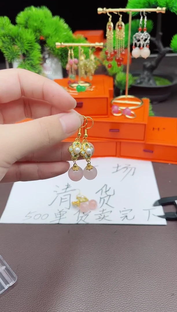 【闪购商品】水晶耳饰银S925镶嵌214000