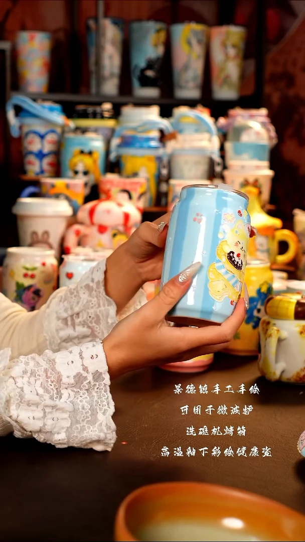 景德镇设计款手工手绘杯杯