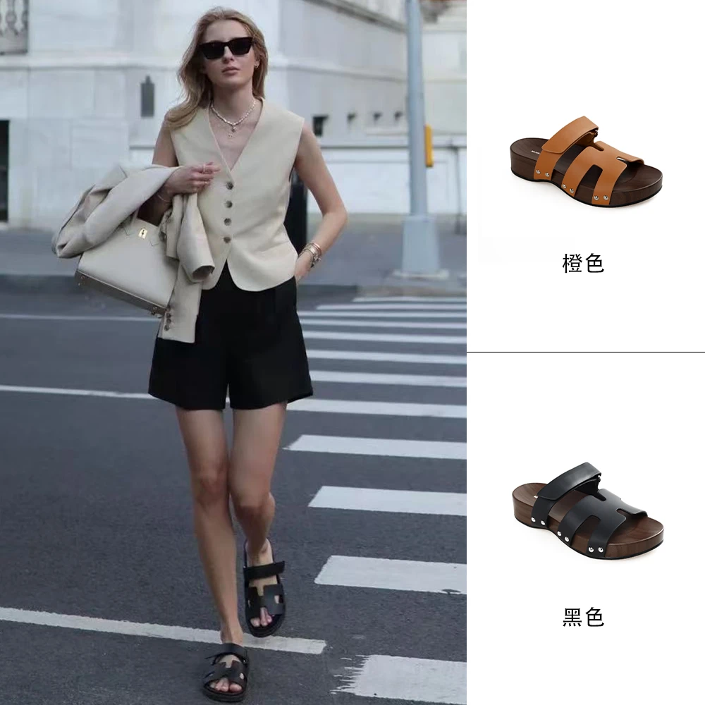 2025夏季新款一字型休闲松弛二舅拖鞋女士厚底凉鞋百搭MK2018317