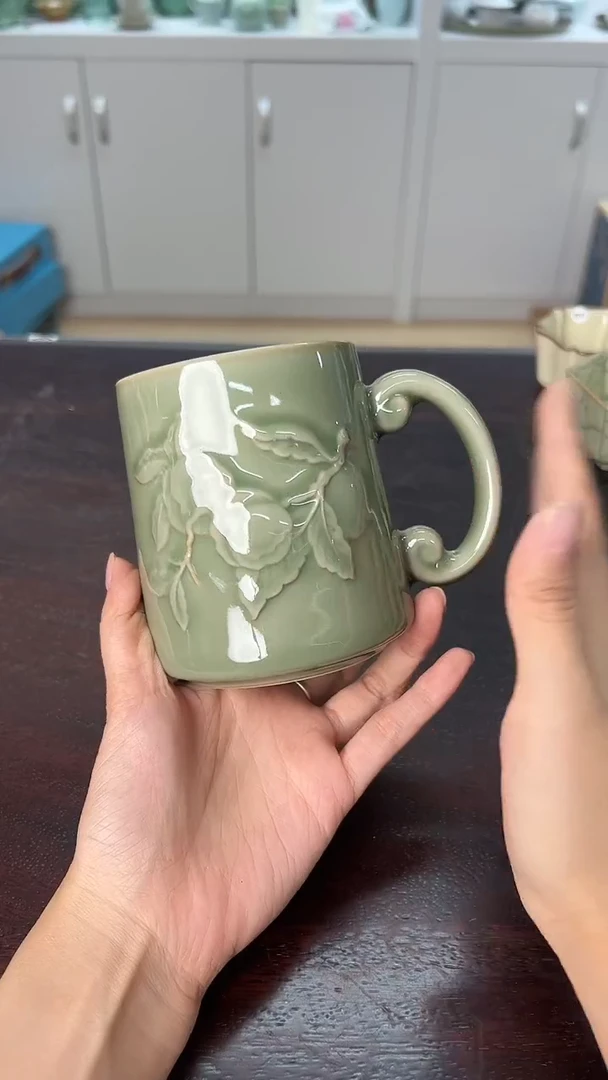 龙泉云间青瓷小米茶器