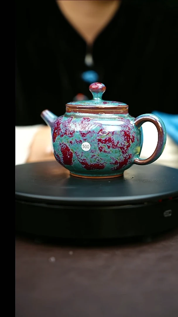 钧瓷500#原矿钧瓷炉钧釉壶