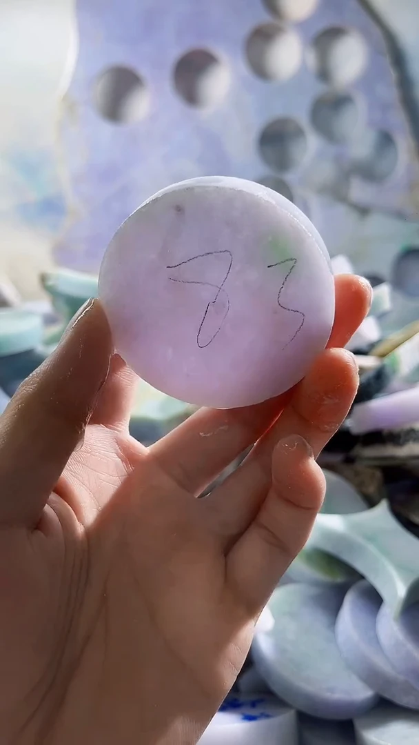 翡翠裸石缅甸翡翠A货陈8096
