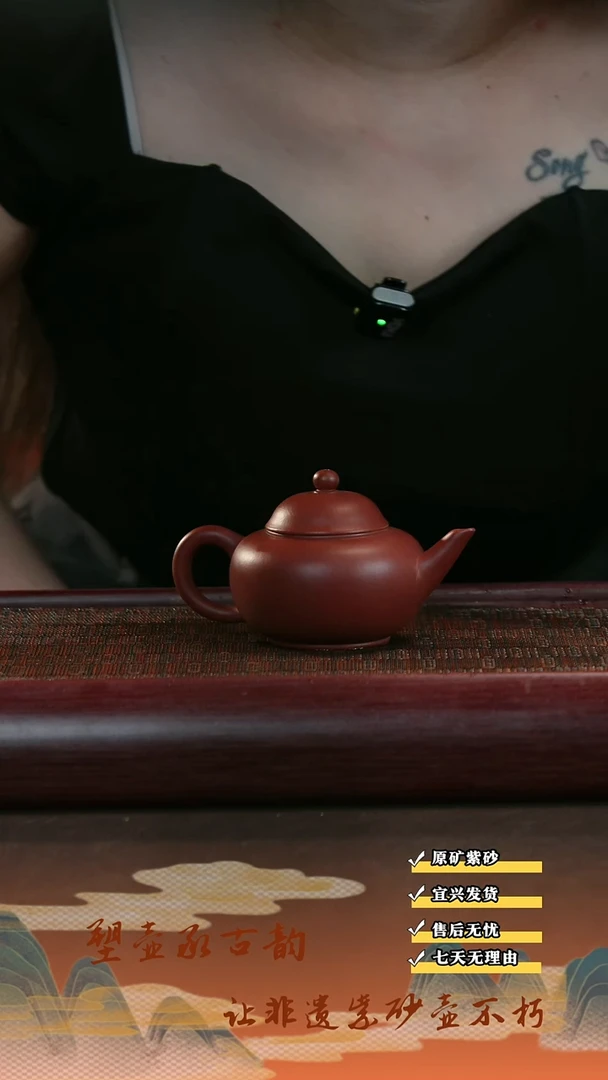 茶壶紫砂宜兴紫砂茶壶   130c  水平