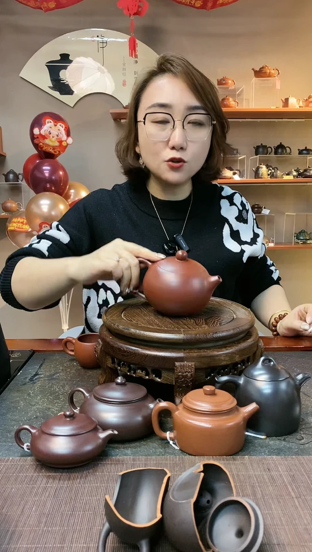 【闪购商品】紫砂茶壶大品卡盖西施 龙血砂 徐霞