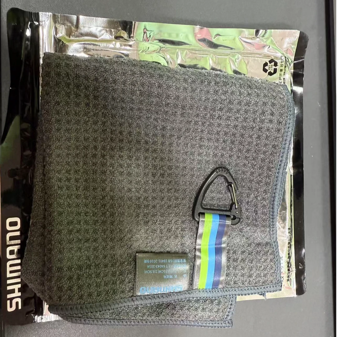 SHIMANO/禧玛诺钓鱼毛巾 抓鱼毛巾 挂钩方便便携