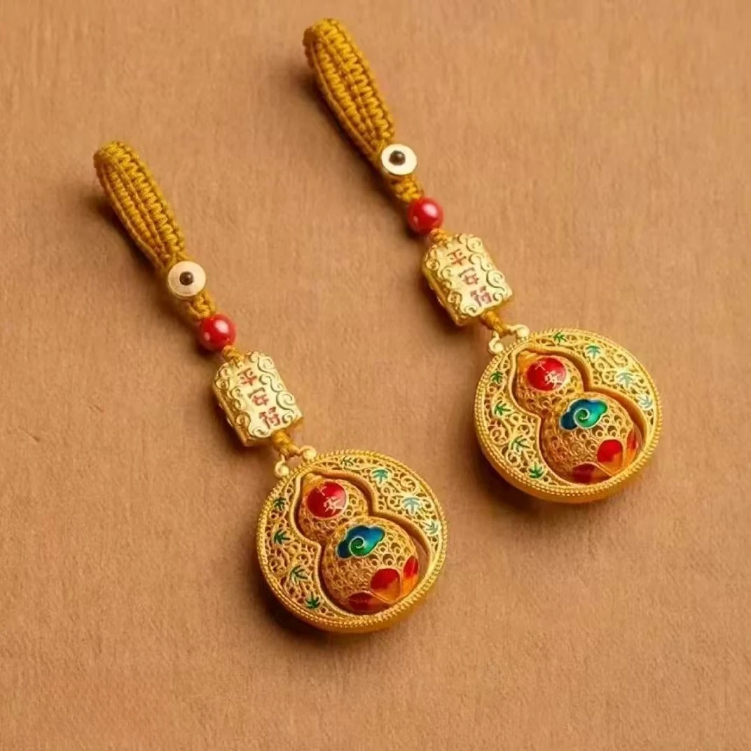 【老师推荐】2025年新款福禄葫芦挂饰金色钥匙扣驾车用品车载