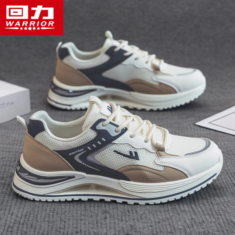 回力男鞋网面透气休闲鞋子男款2025年新款厚底阿甘运动老爹鞋潮鞋