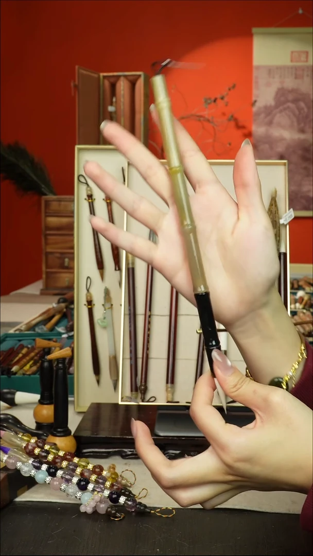 269号闪孤品高货毛笔链接 清水试笔 蘸墨不退