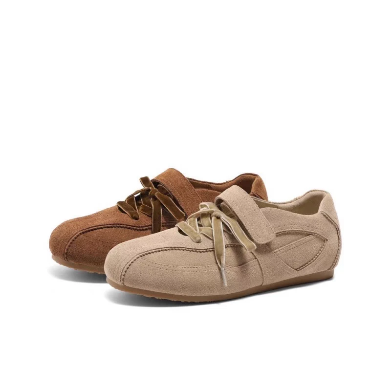 时尚休闲鞋四季软底保暖德训圆头魔术贴软底舒适博肯鞋