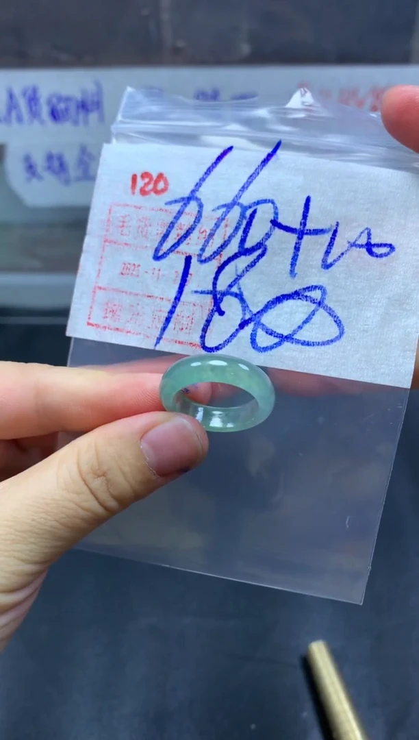 未镶嵌定制翡翠s****瞳戒圈18#670毛货需精细抛光