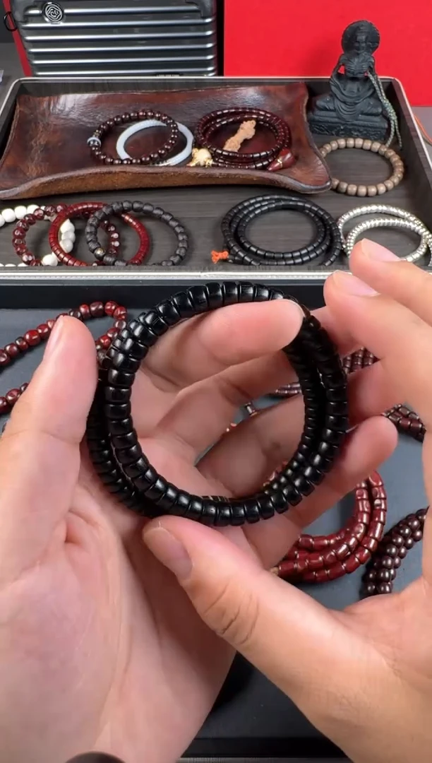 乌木类手串/手链乌木精工药片单圈7mm