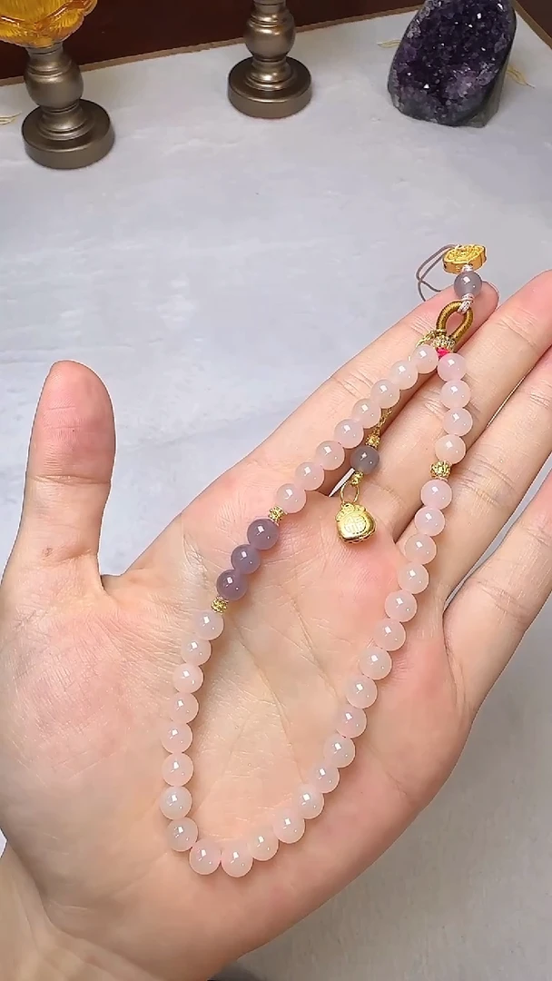 和田玉银S925镶嵌手机链BE0120