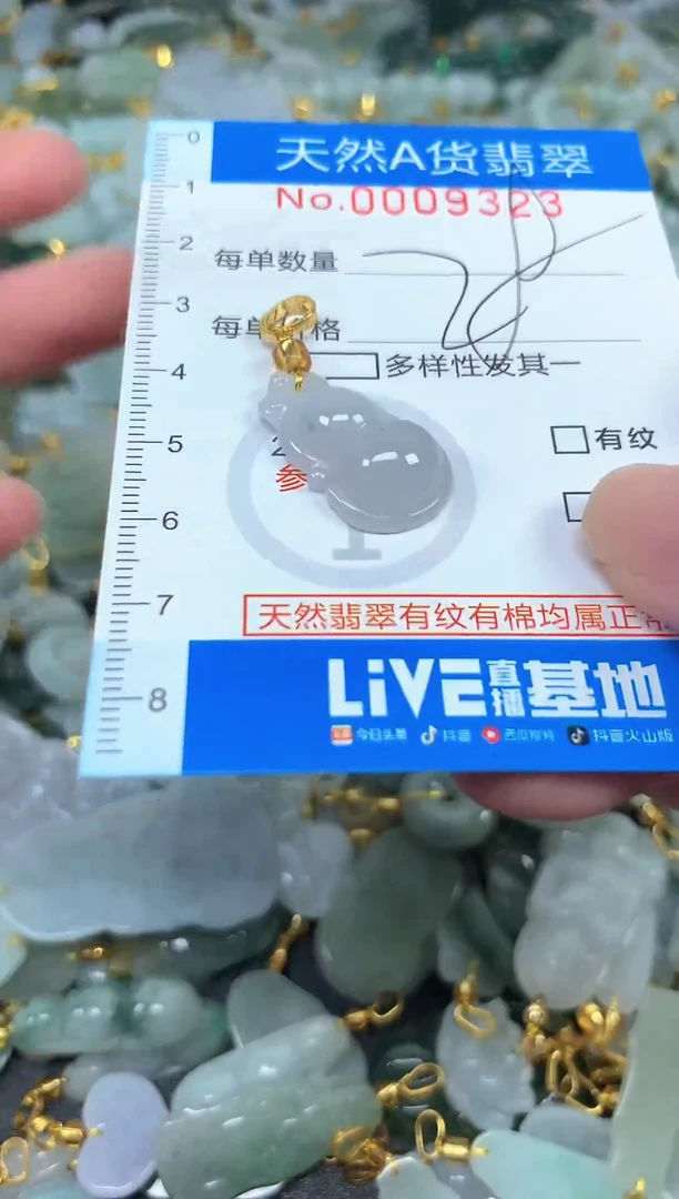 颈饰未镶嵌翡翠净货挂件-9323