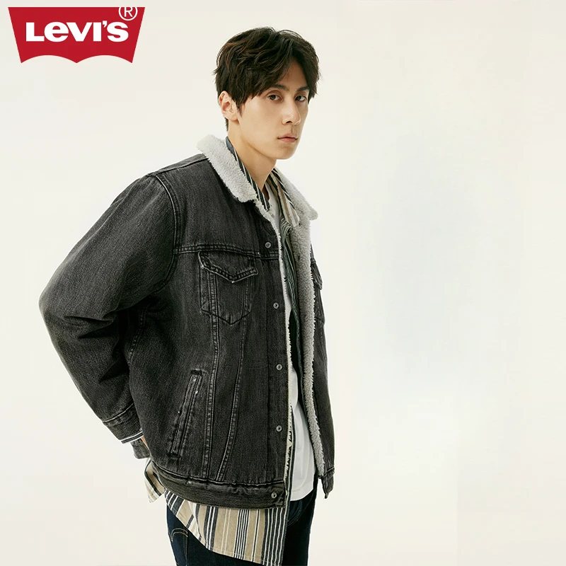 Levi's李维斯男士毛领保暖宽松舒适时尚棉服外套A5784